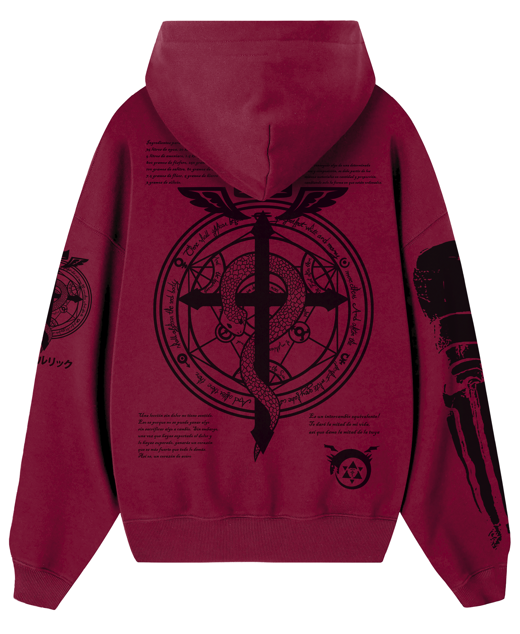 HOODIE/CANGURO ROJO ITALIANO ZIPPER - EDWARD ELRIC - FMA -E.LIMITADA