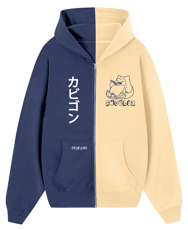 HOODIE/ BICOLOR BICOLOR  ZIPPER SNORLAX POKÉMON E. LIMITADA