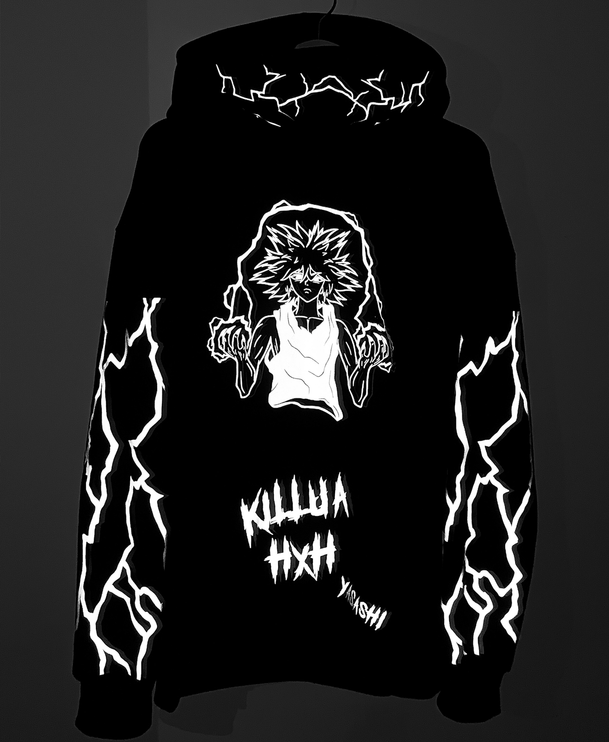 Hoodie/ Canguro Negro Killua Reflectante H x H