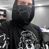 Hoodie/ Canguro Negro Killua Reflectante H x H