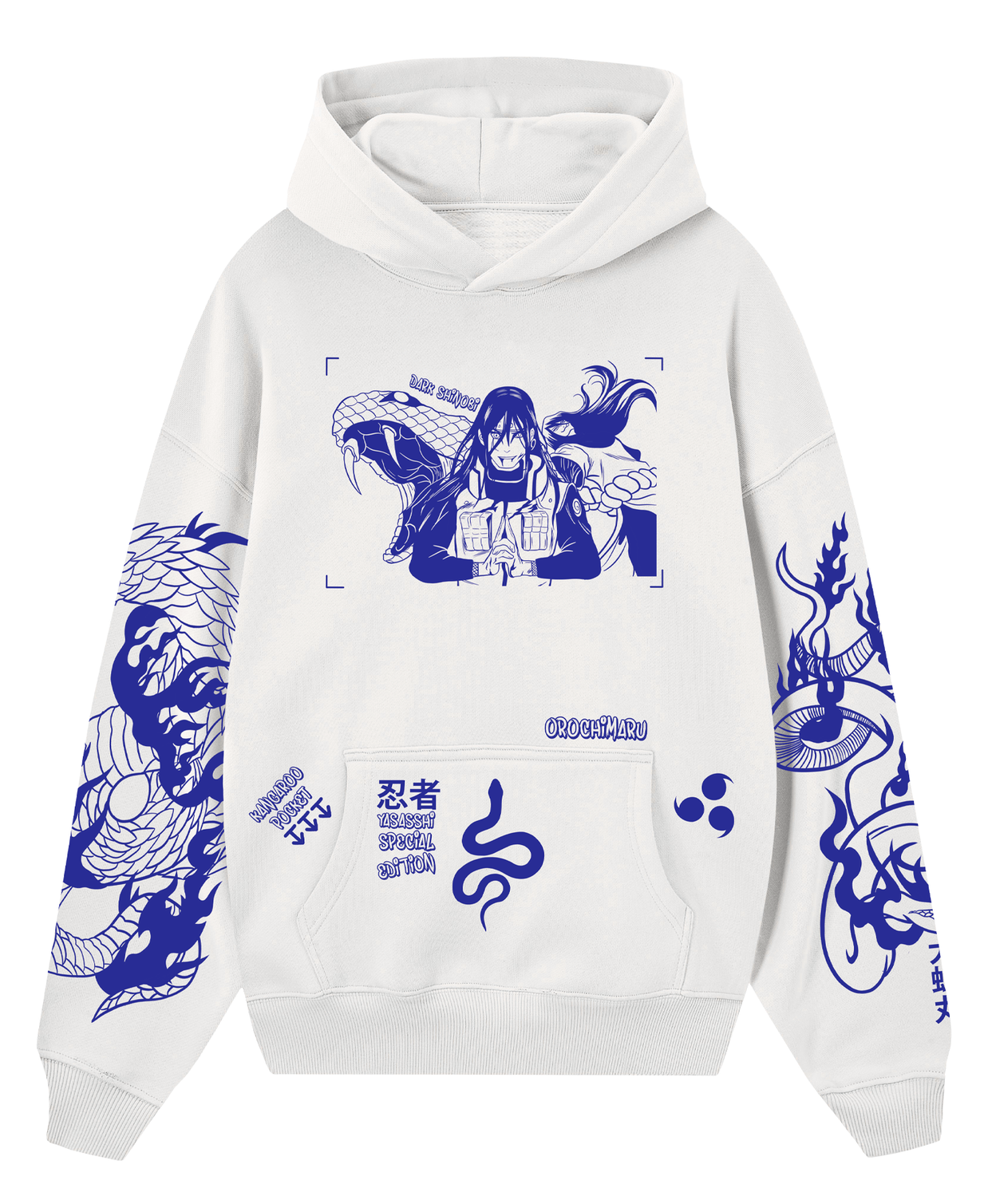 Hoodie/ Canguro Blanco - Nija Oscuro Orochimaru