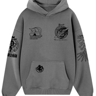 Hoodie/ Canguro Gris Acero - Alphonse  F.M.A