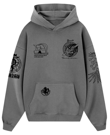 Hoodie/ Canguro Gris Acero - Alphonse  F.M.A