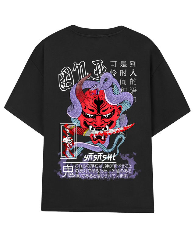 Polera Negra  ONI Snake
