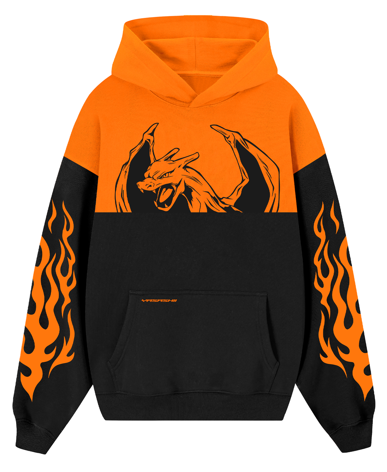 Hoodie / Canguro Bicolor Flame Charizard
