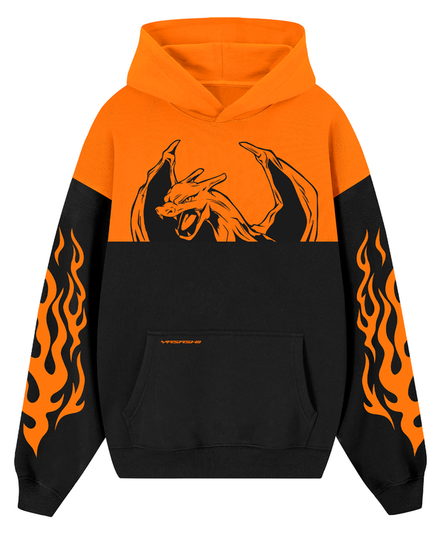 Hoodie / Canguro Bicolor Flame Charizard