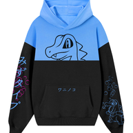Hoodie/canguro Bicolor Totodile