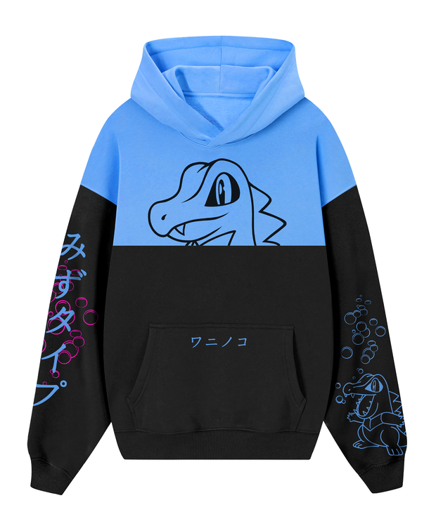 Hoodie/canguro Bicolor Totodile