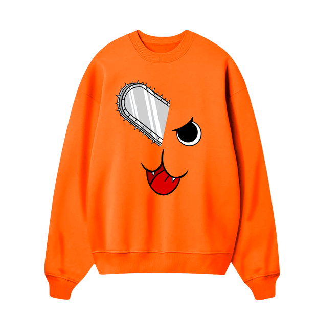 Poleron Cuello Polo  Naranjo Pochita