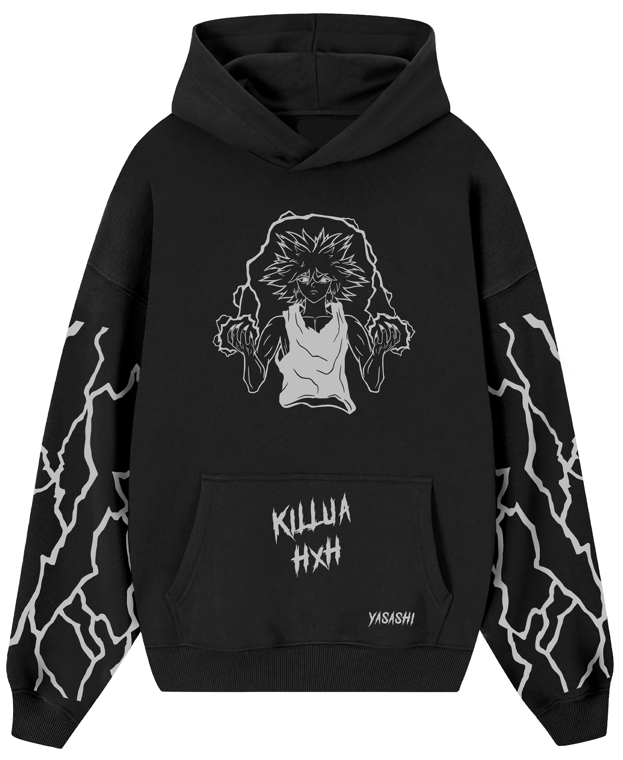 Hoodie/ Canguro Negro Killua Reflectante H x H