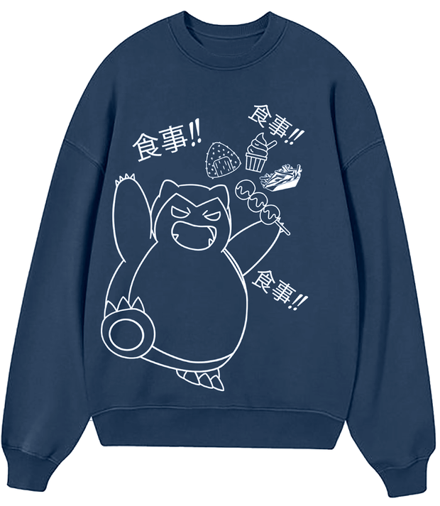 Poleron Cuello Polo Snorlax Azul Petroleo