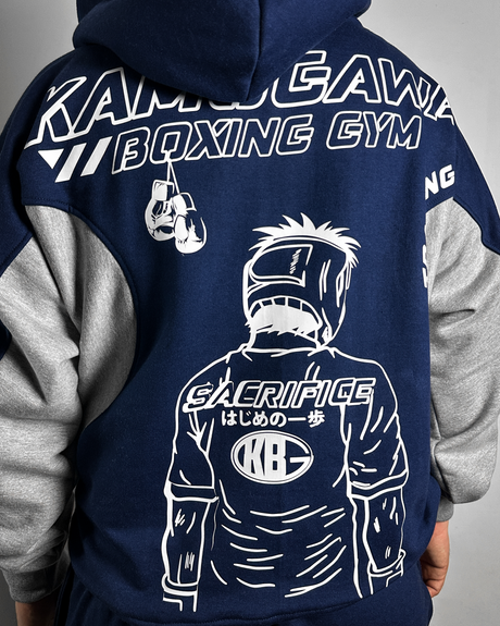 Hoodie/ Canguro Bicolor - Ippo Makunouchi - inquebrantable boxy fit