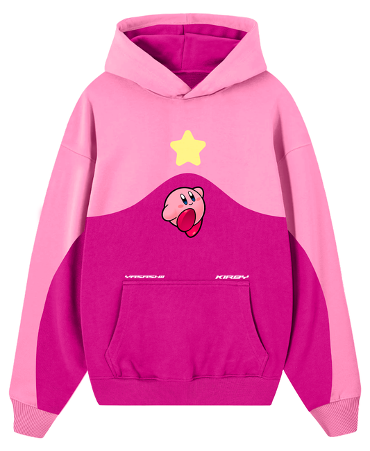 Hoodie/ Canguro Bicolor Curve Kirby Fucsia