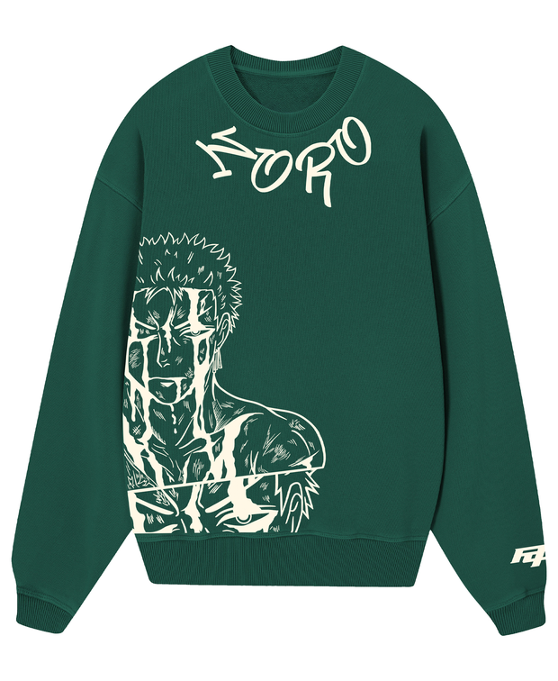 Poleron Cuello Polo Verde  Zoro One Piece