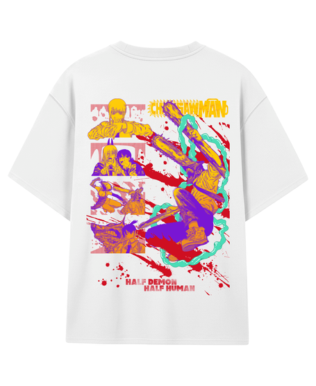 Polera Blanca Chainsaw Man