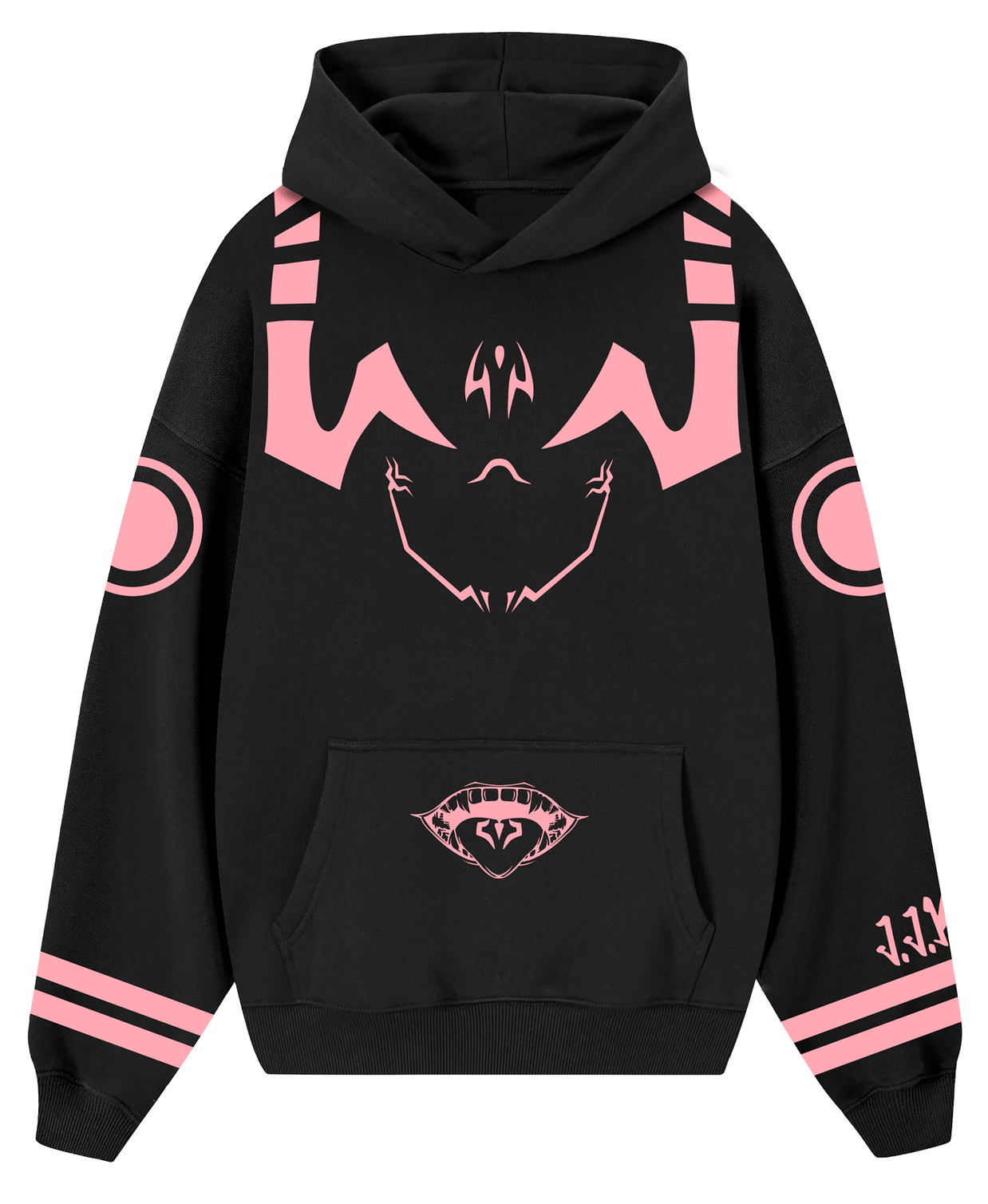 Hoodie/ Canguro Negro- Sukuna Rose
